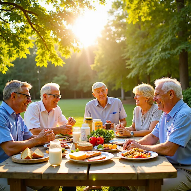 Illustration highlighting the importance of balanced nutrition for adults